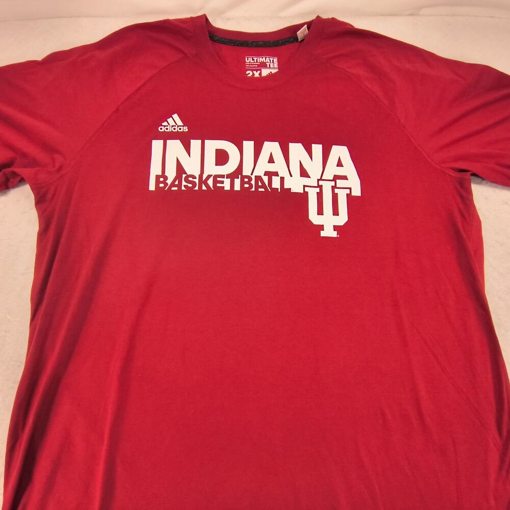 Adidas Indiana University Basketball Crew Neck College Shirt Mens Size 2XL Red